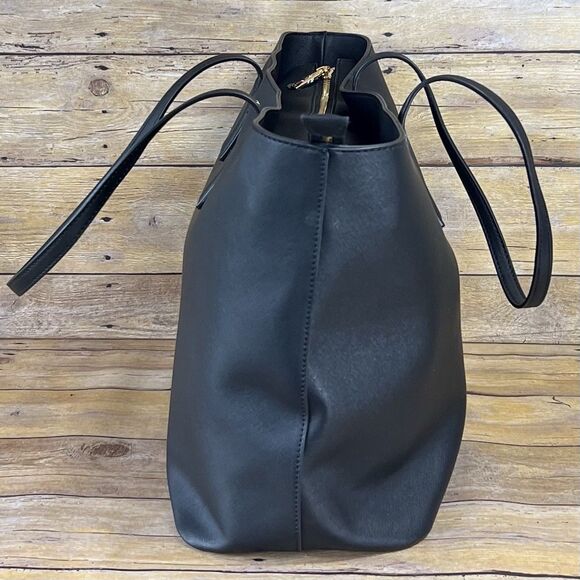 Anne Klein Structured Work Tote and Flap Pouch Bundle Black - Picture 5 of 16